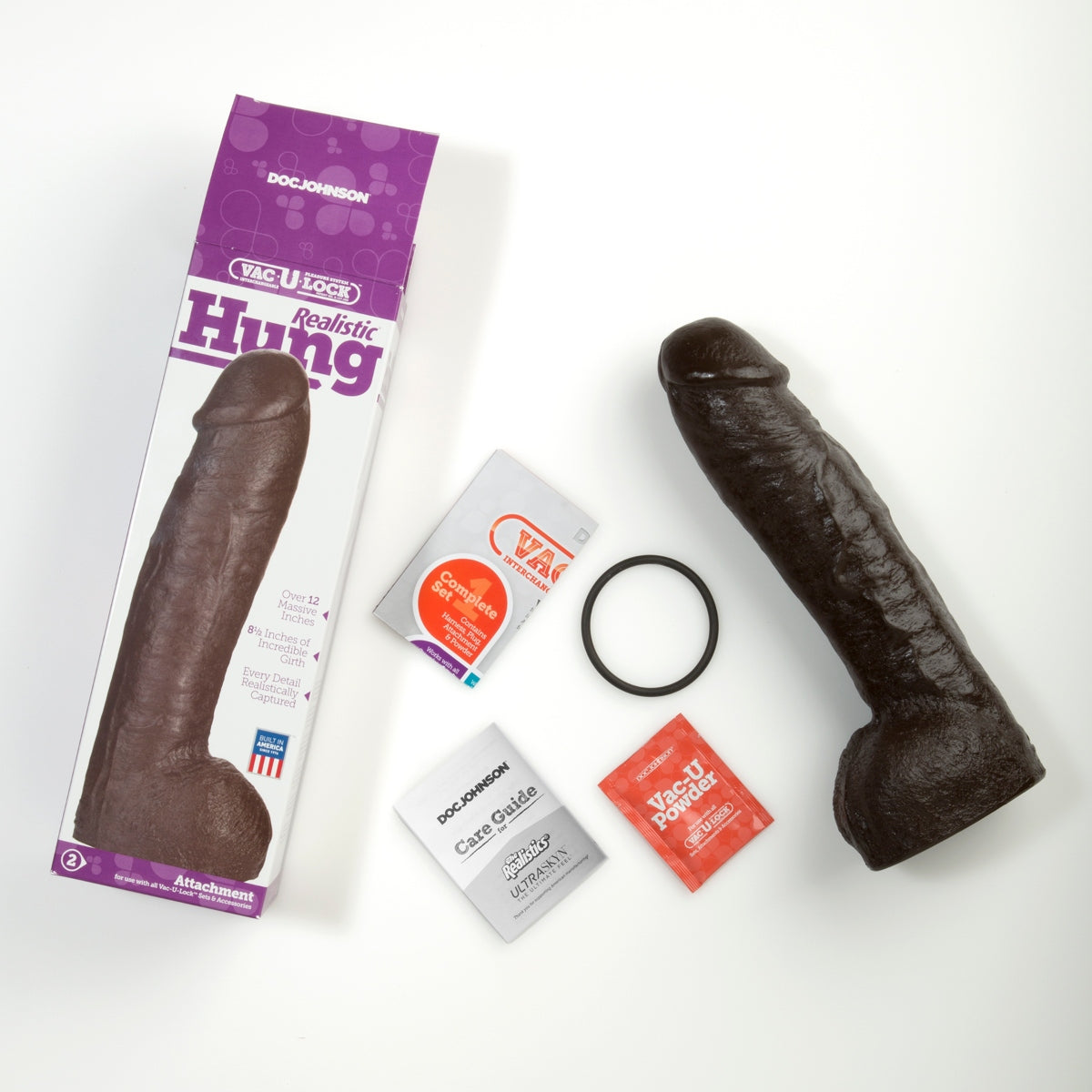 VAC-U-LOCK Doc Johnson Realistic Hung Dildo, 12"