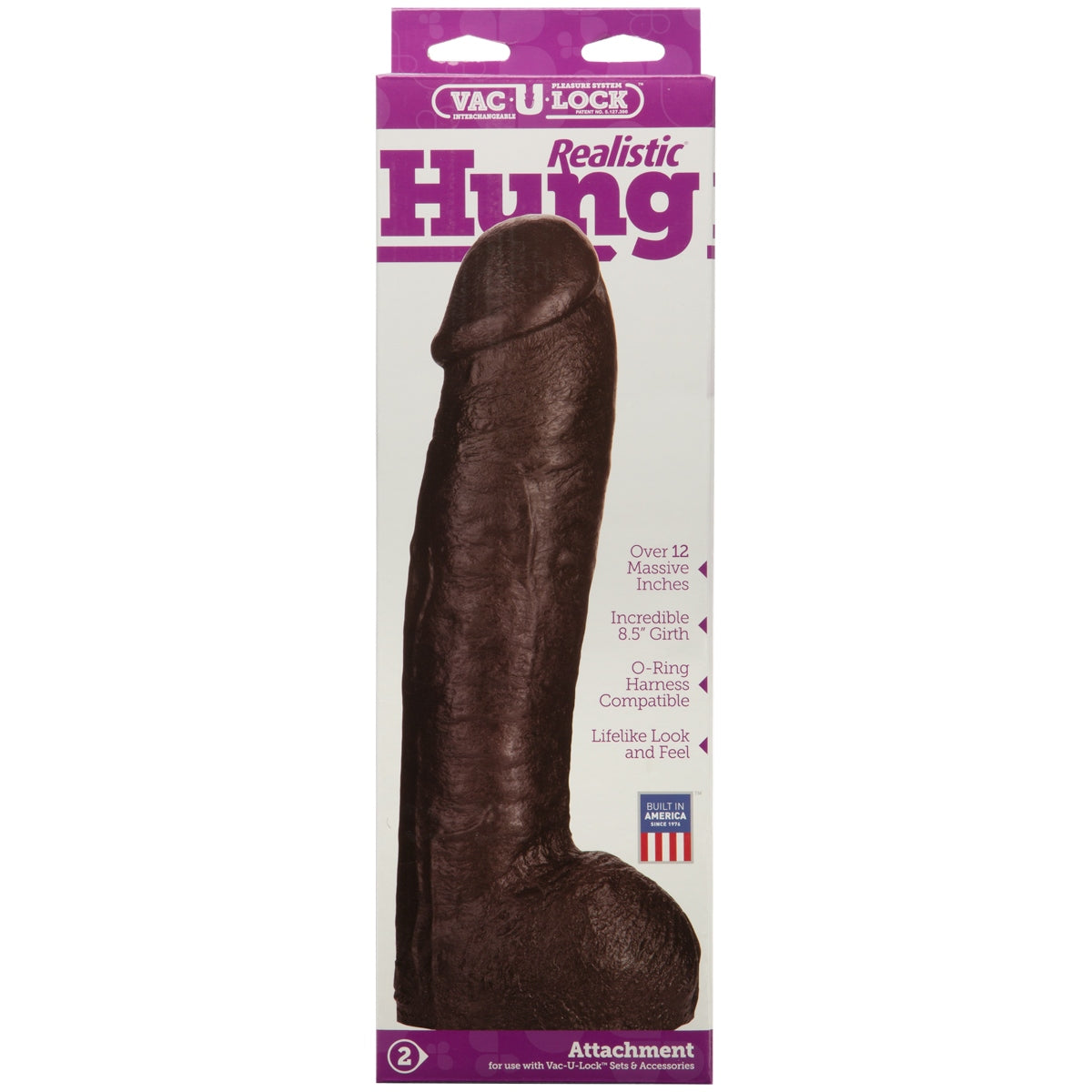 VAC-U-LOCK Doc Johnson Realistic Hung Dildo, 12"