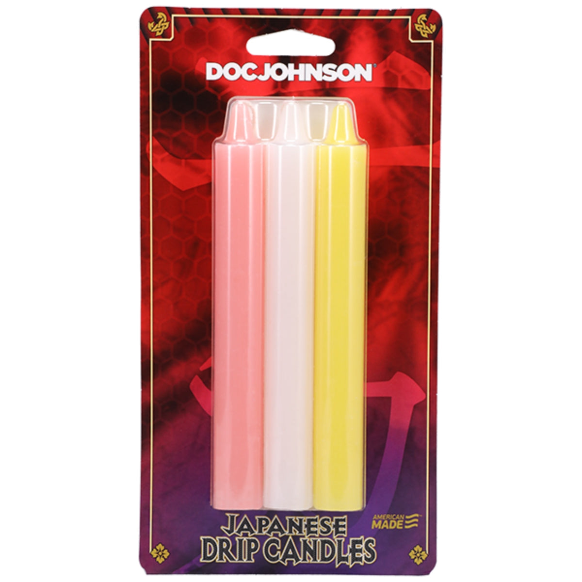 DOC JOHNSON Japanese Drip Candles, 3 Pack | Multi Colour