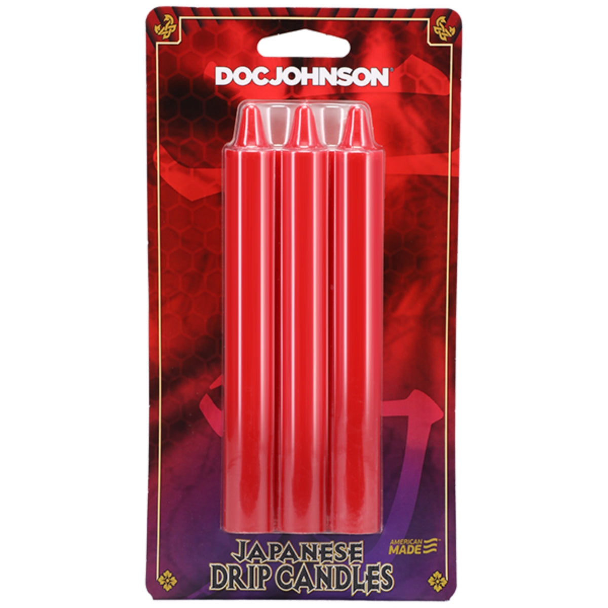 DOC JOHNSON Japanese Drip Candles, 3 Pack | Red