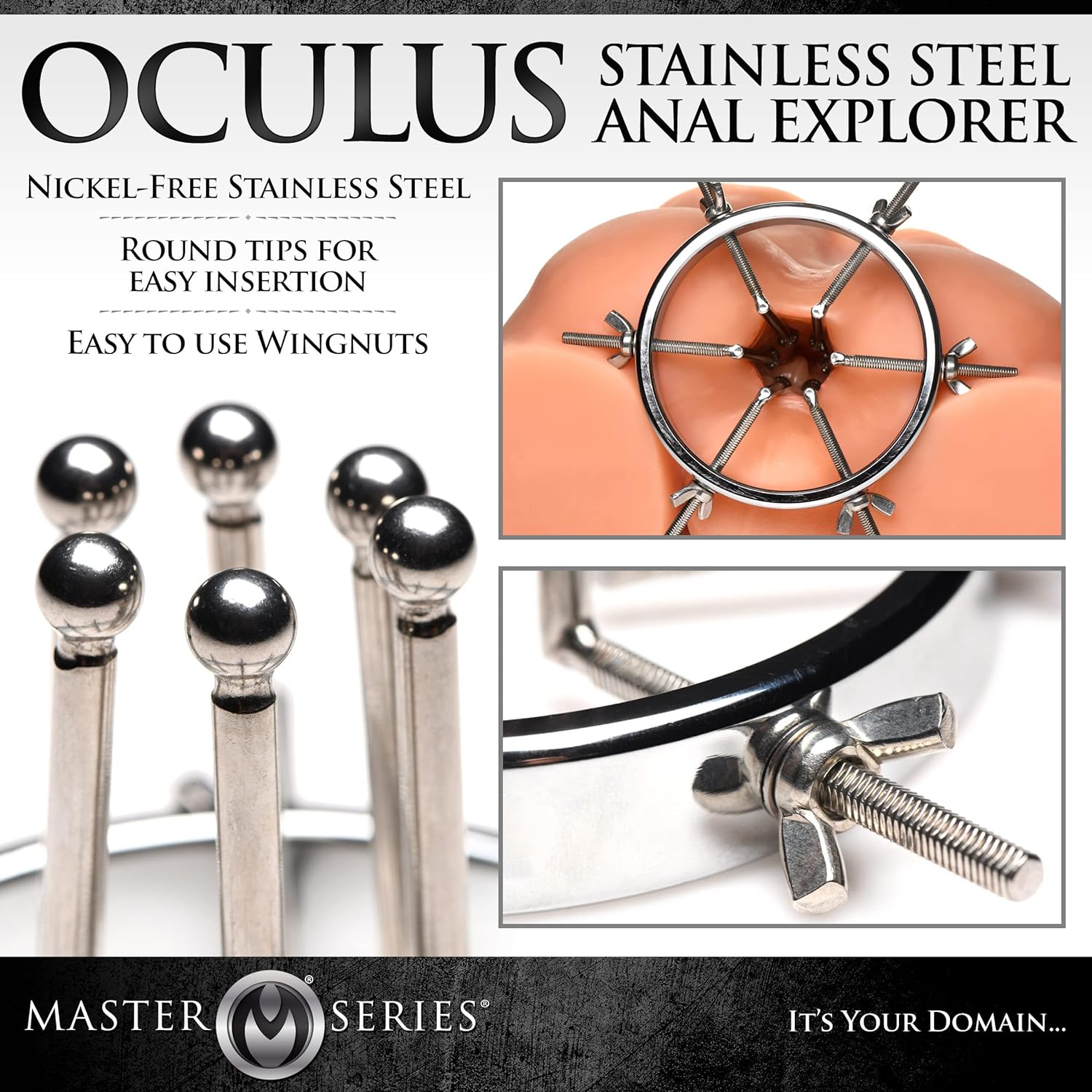 MASTER SERIES Oculus Stainless Steel Anal Explorer