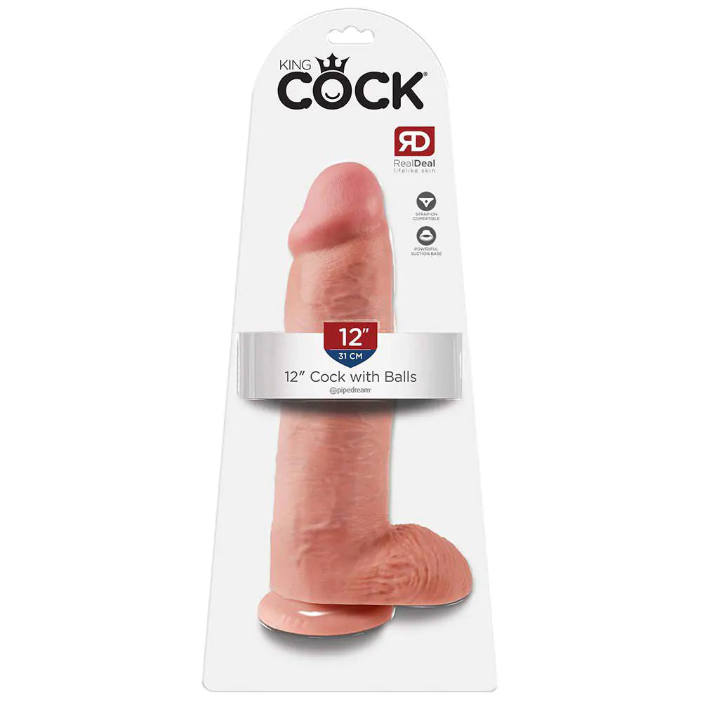 KING COCK Dildo With Balls | 12"