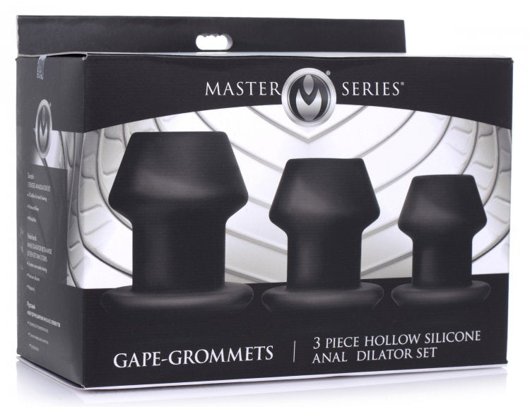 MASTER SERIES Gape-Grommets Hollow Anal Dilator Set
