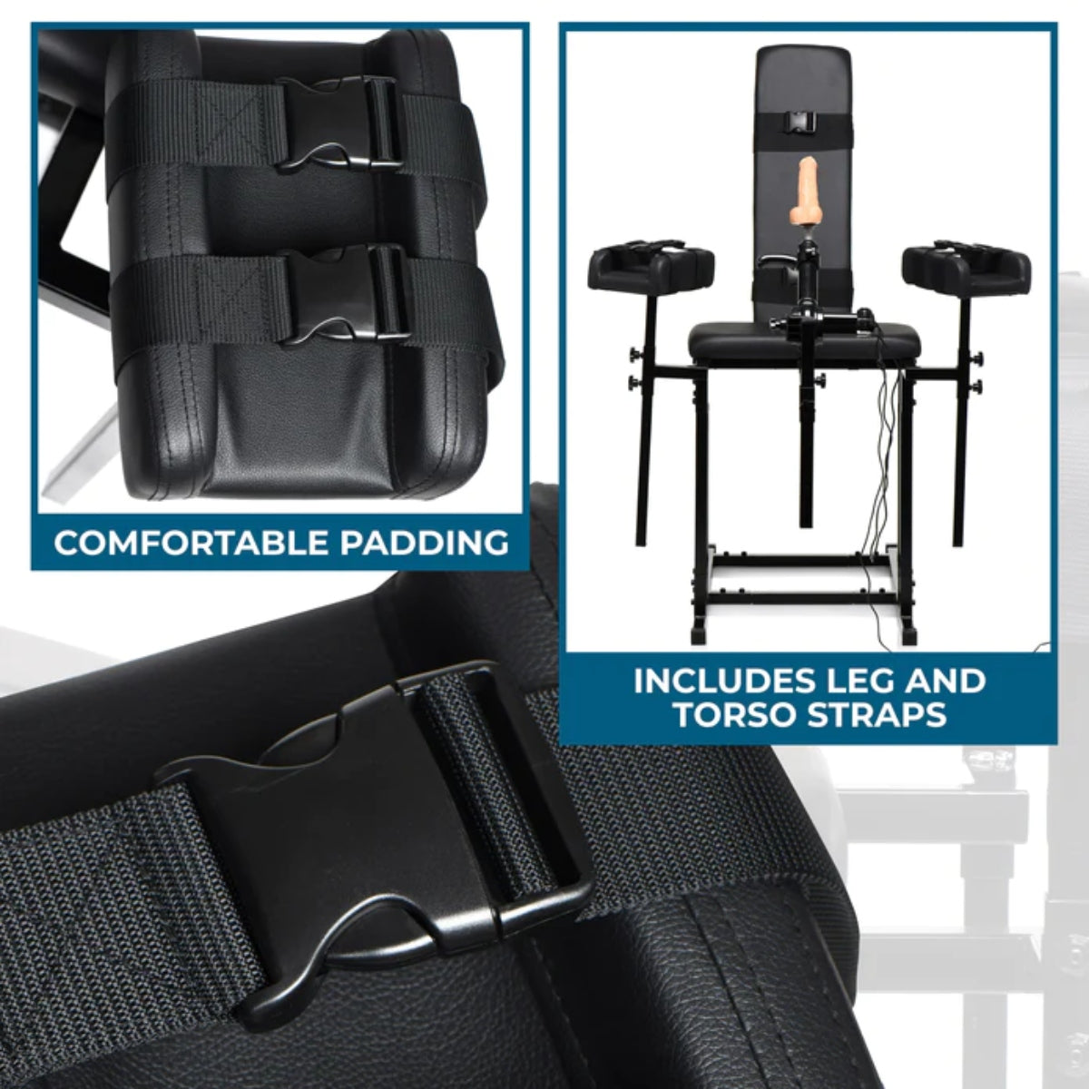 MASTER SERIES Ultimate Obedience Chair with Sex Machine