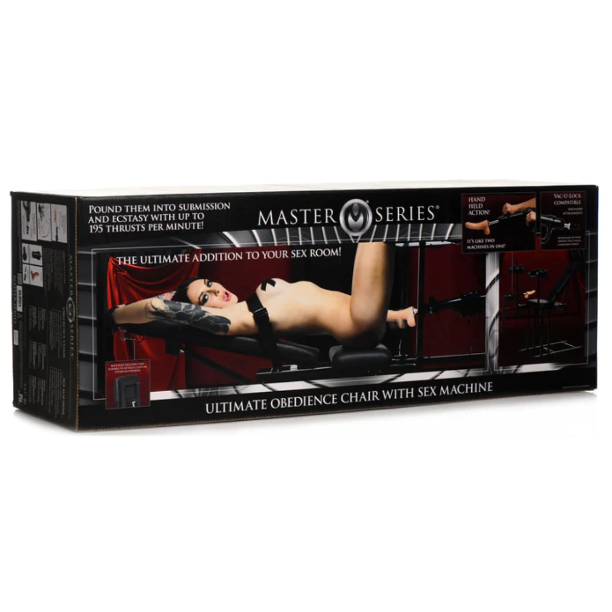 MASTER SERIES Ultimate Obedience Chair with Sex Machine