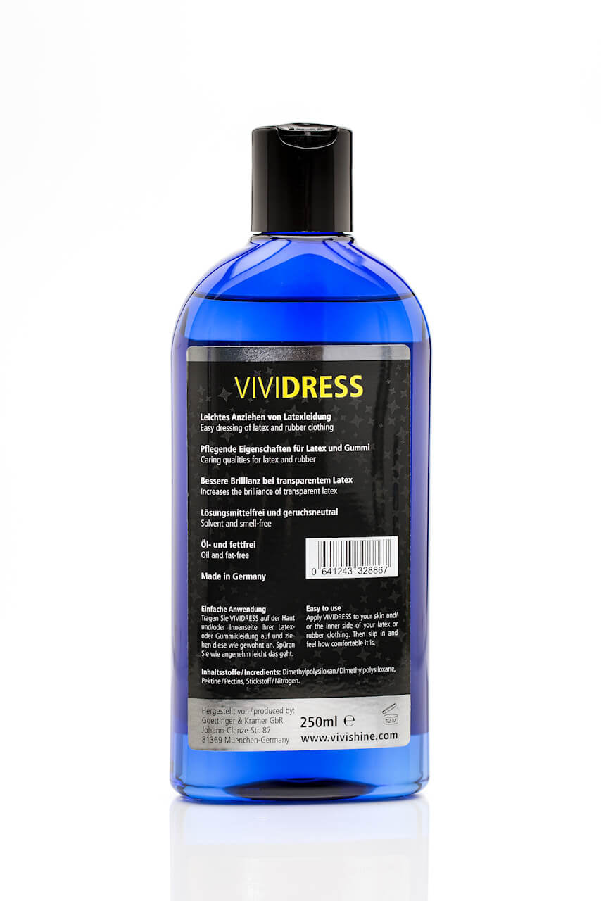 Vivishine Vividress 250ml | Latex Dressing Aid - Haus of Montagu