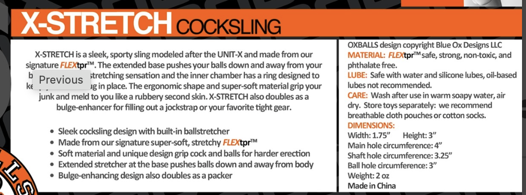 OXBALLS X-Stretch Cocksling