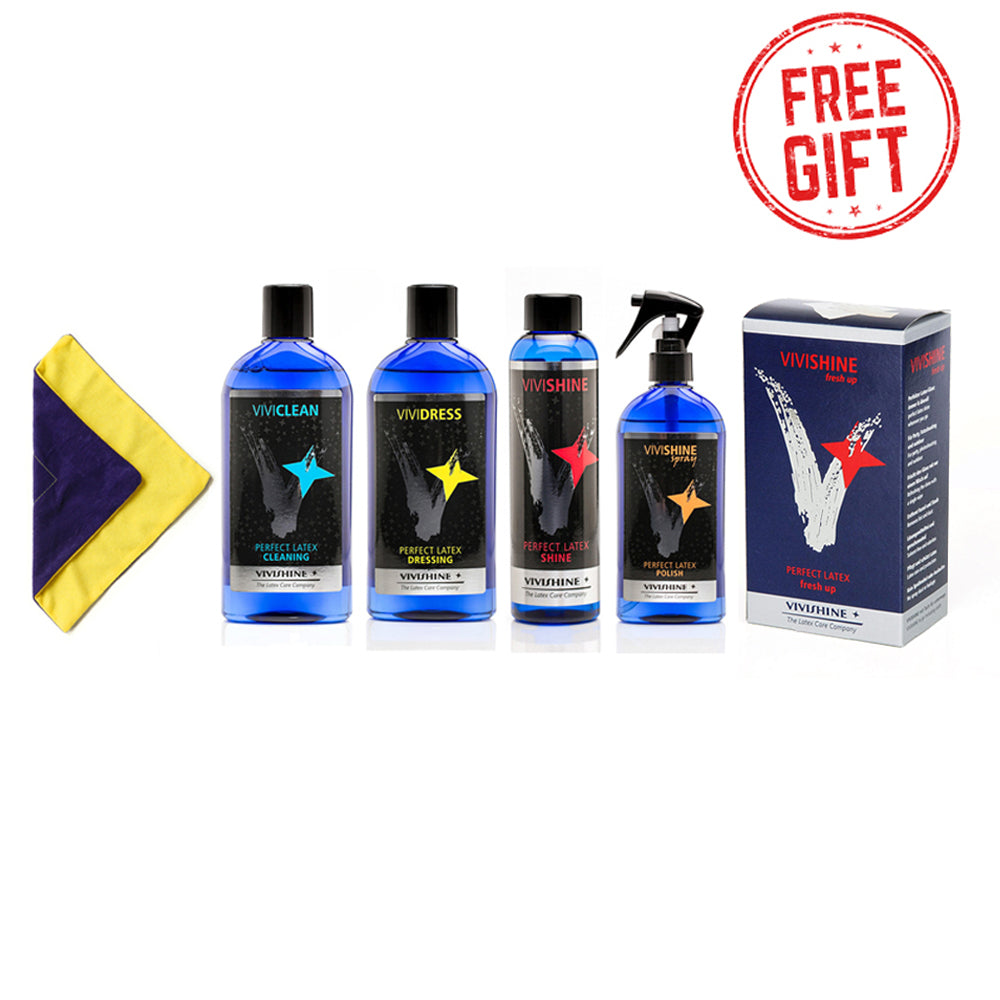 Vivishine The Complete Bundle | Latex/Rubber Care & Dressing Aid | Save 10%! - Haus of Montagu
