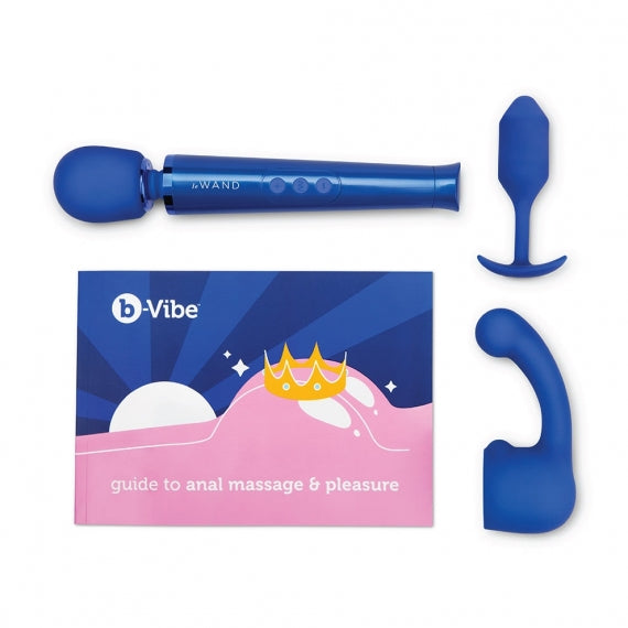 B-VIBE Anal Massage and Education Set Blue