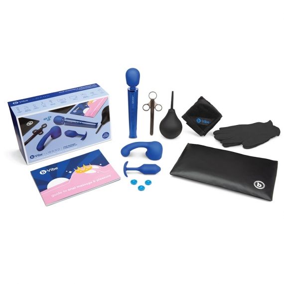 B-VIBE Anal Massage and Education Set Blue