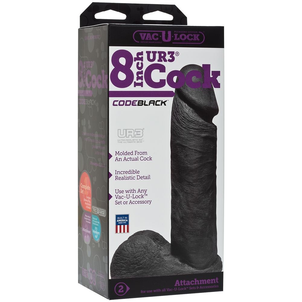 VAC-U-LOCK 8" Codeblack Cock | Black - Haus of Montagu
