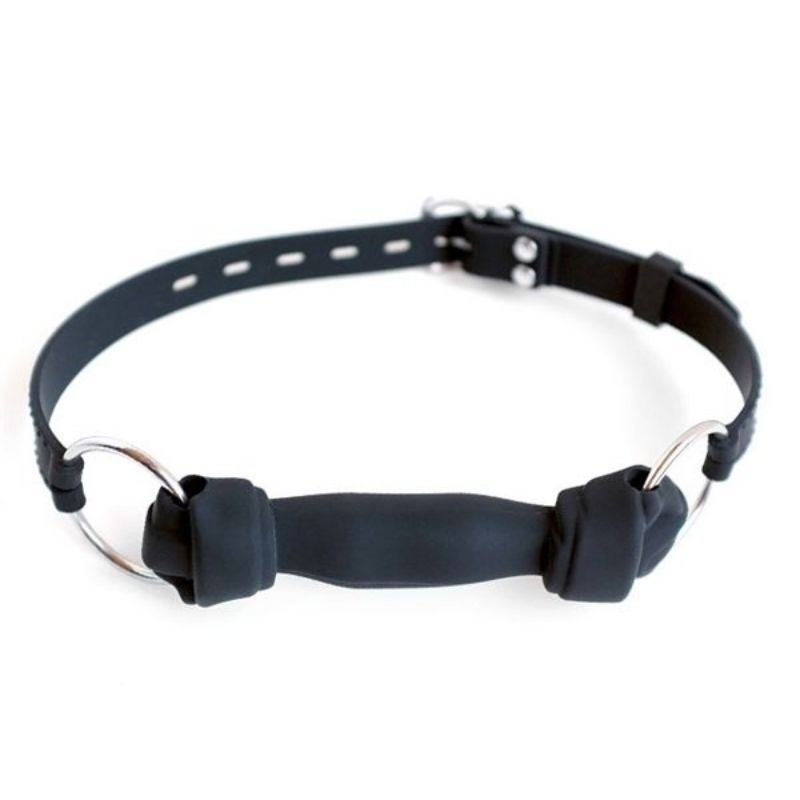 HAUS OF MONTAGU Dog Bone Gag Black
