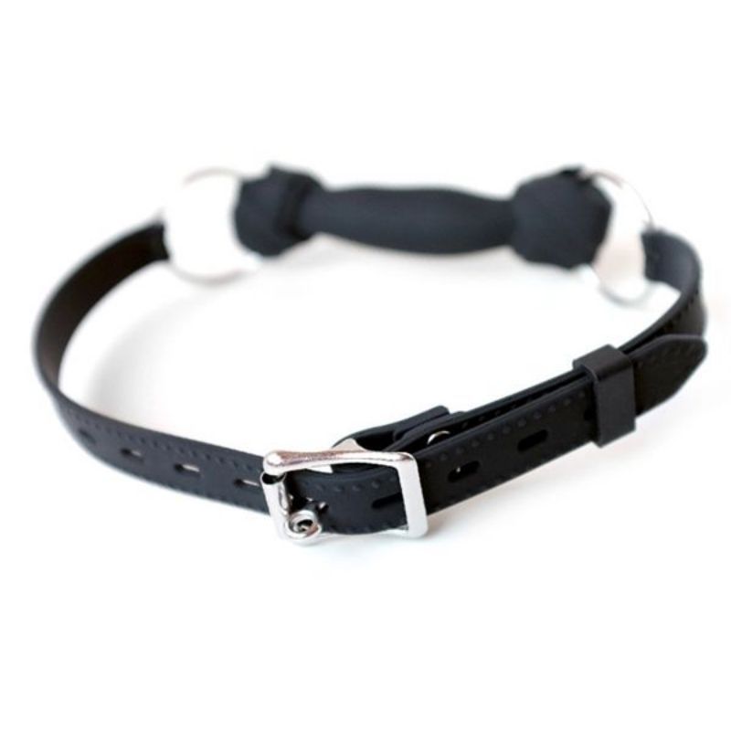 HAUS OF MONTAGU Dog Bone Gag Black