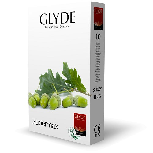 GLYDE Supermax Vegan Compostable Condoms | 10 Pack - Haus of Montagu