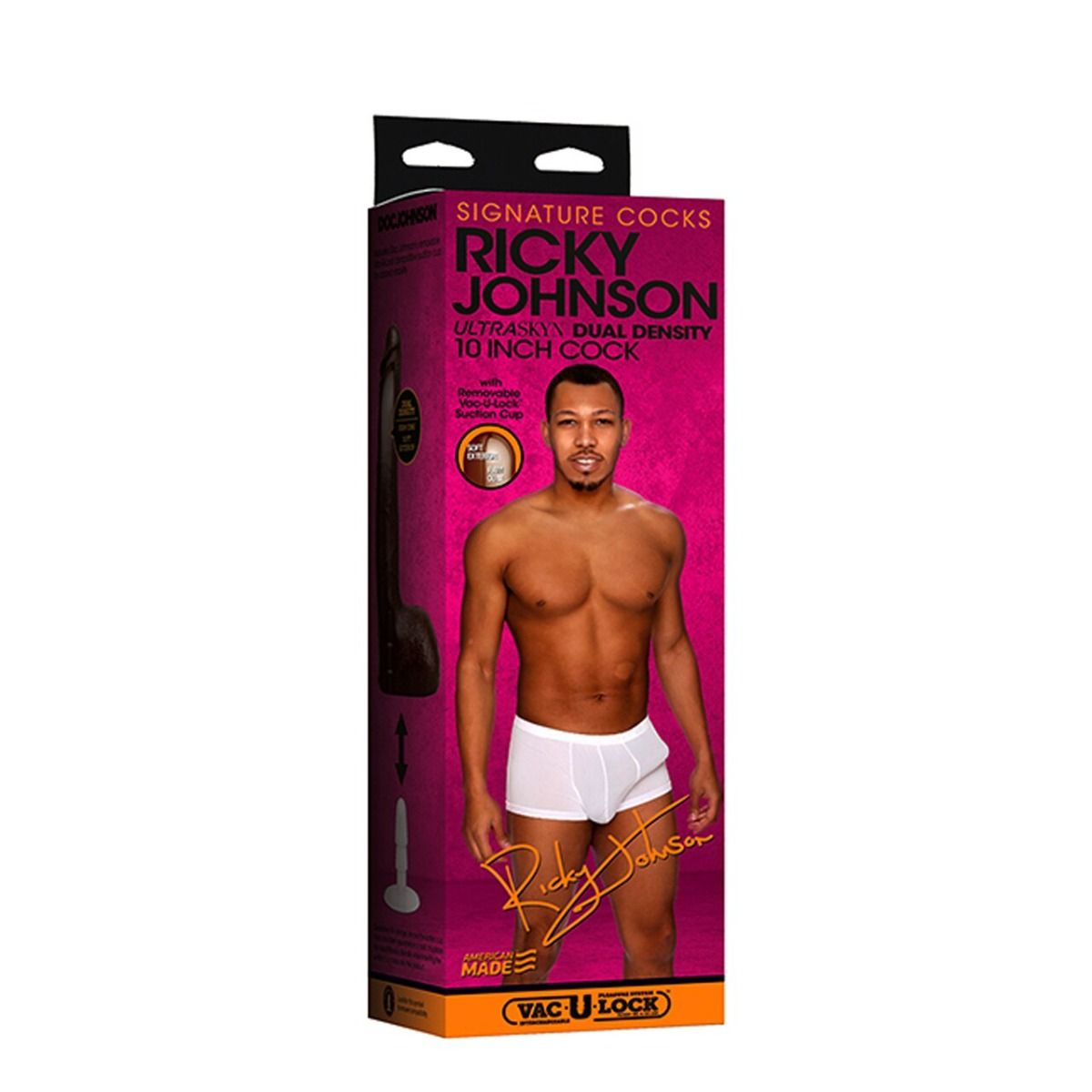 DOC JOHNSON Signature Cocks - Ricky Johnson 10" ULTRASKYN Cock with Removable Vac-U-Lock Suction Cup