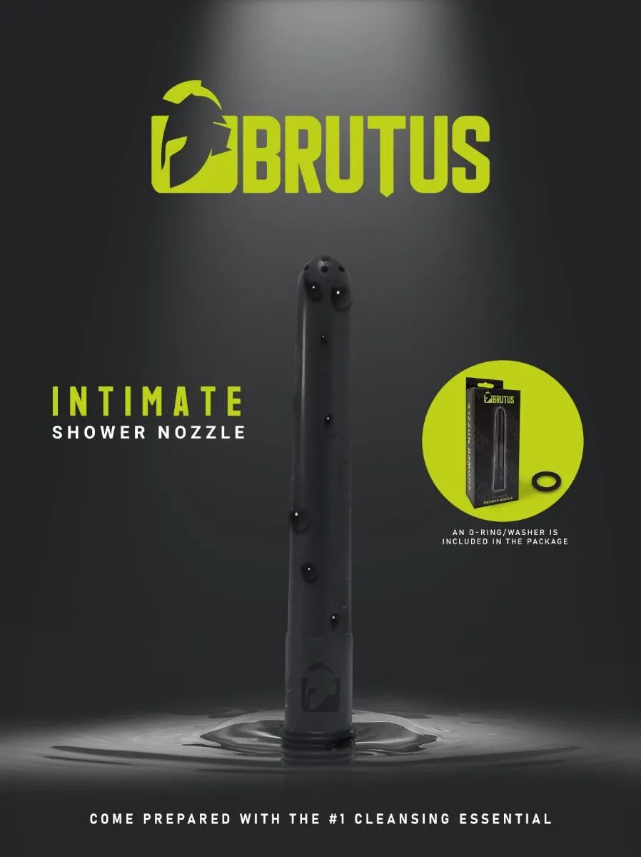 BRUTUS Black Plastic Shower Nozzle