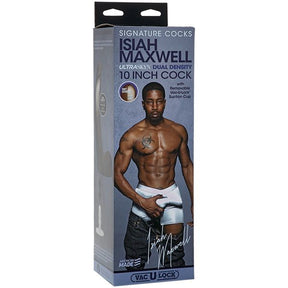 DOC JOHNSON Signature Cocks Isiah Maxwell Ultraskyn Dildo With Removable Vac-U-Lock Suction Cup (10") - Haus of Montagu