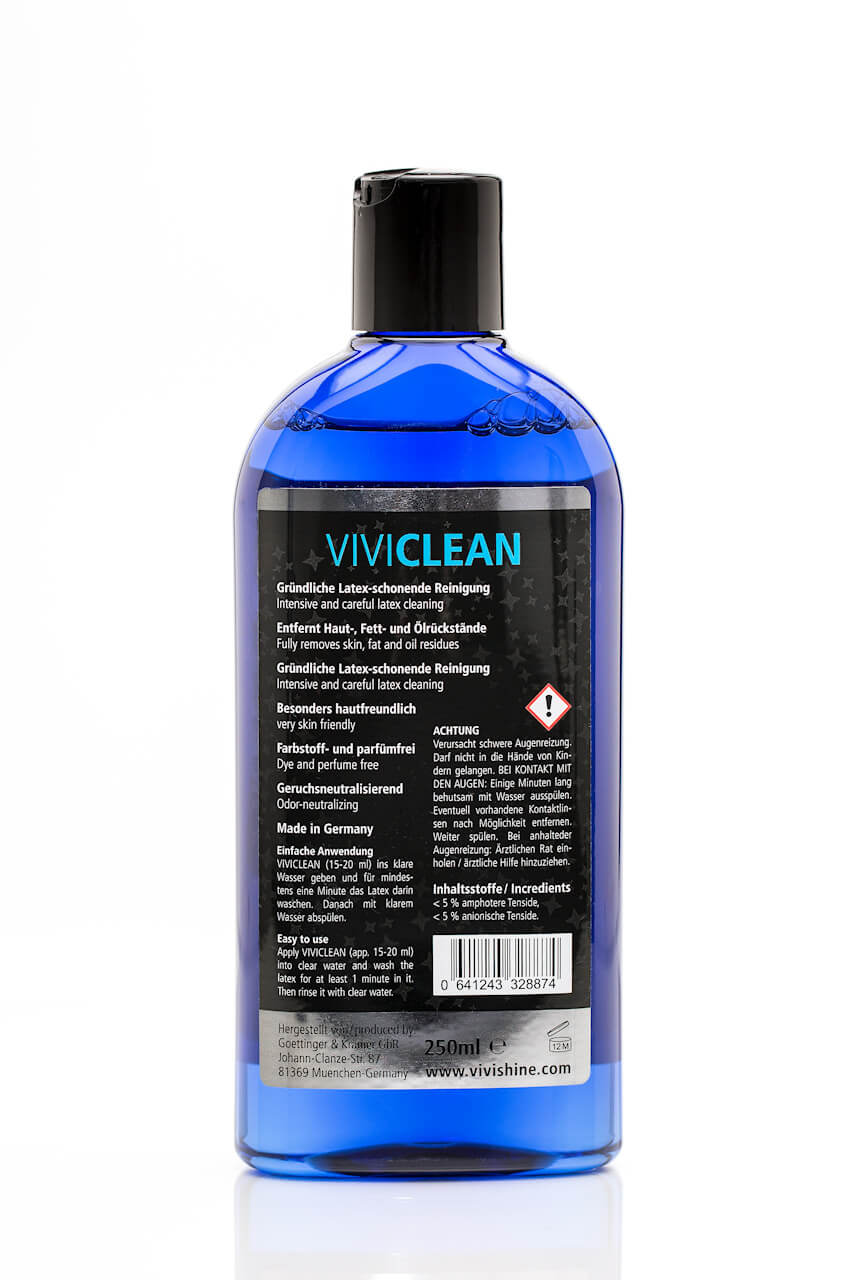 Vivishine Viviclean 250ml | Latex Cleaner, Disifencting & Washing Lotion - Haus of Montagu