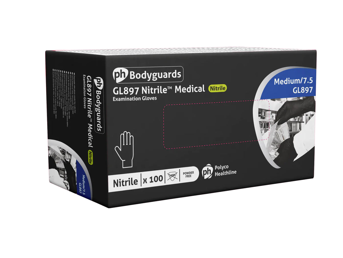 Disposable Nitrile Gloves | 100 pieces, Black