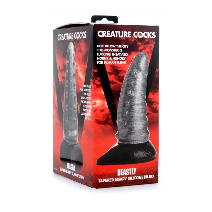 CREATURE COCKS Beastly Tapered Bumpy Silicone Dildo - Haus of Montagu