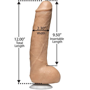 DOC JOHNSON John Holmes Realistic Moulded Dildo | 12in - Haus of Montagu