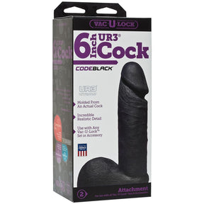 VAC-U-LOCK 6" Codeblack Cock | Black - Haus of Montagu