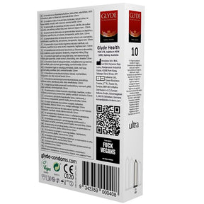GLYDE Ultra Vegan Condoms | 10 Pack - Haus of Montagu