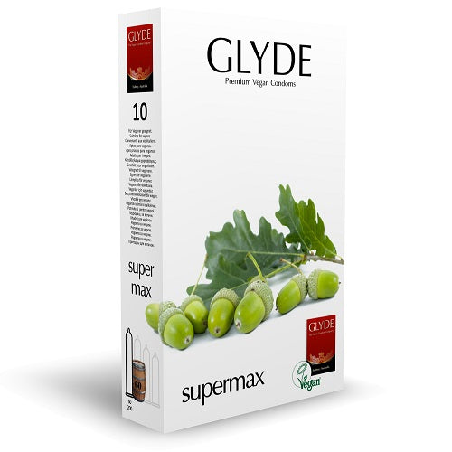 GLYDE Supermax Vegan Compostable Condoms | 10 Pack - Haus of Montagu