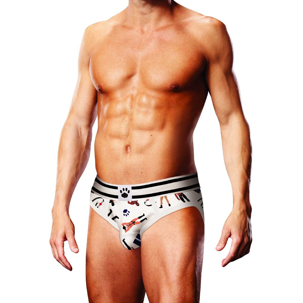 Prowler Leather Pride Brief | Black/White