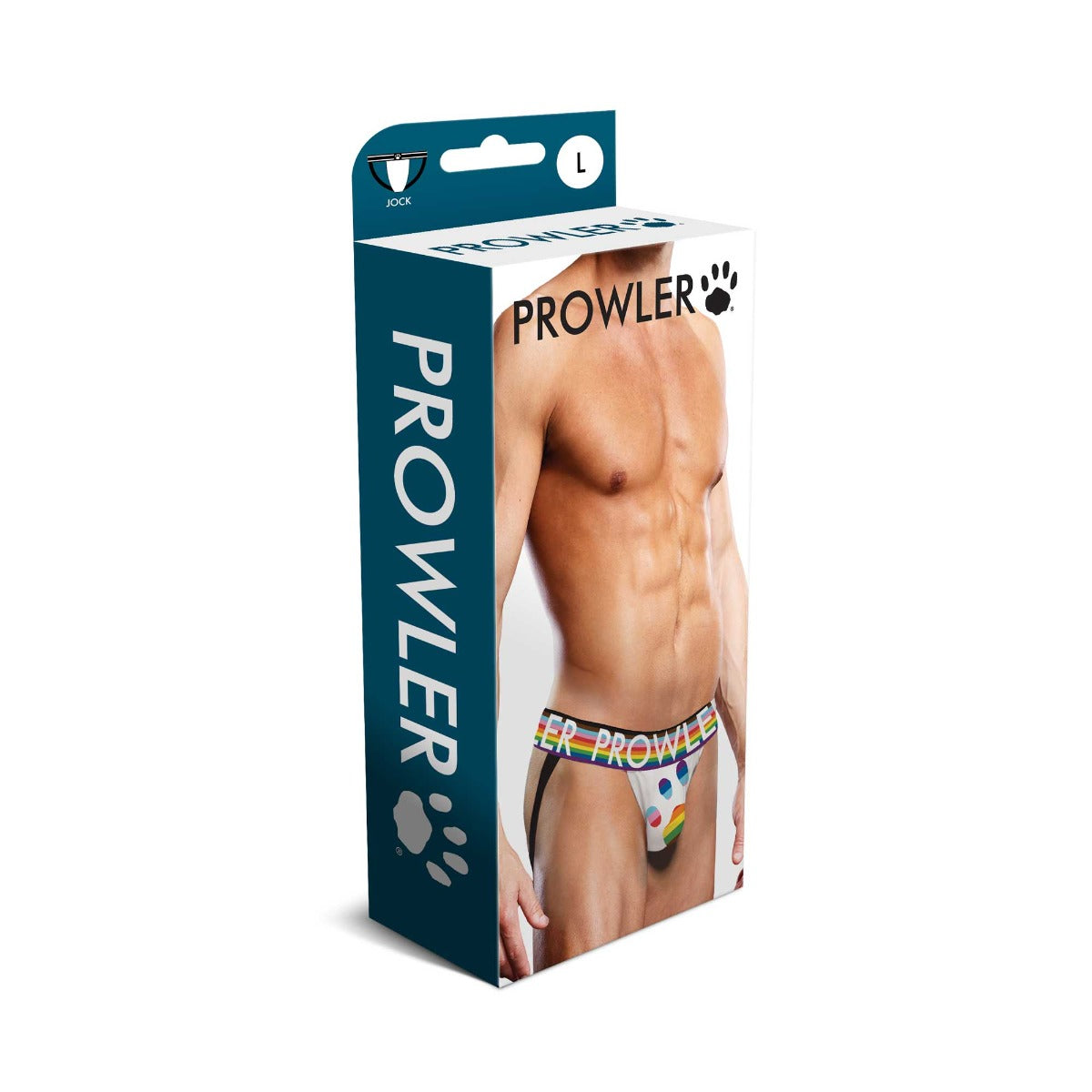 Prowler White Oversized Pride Paw Jock Strap | White