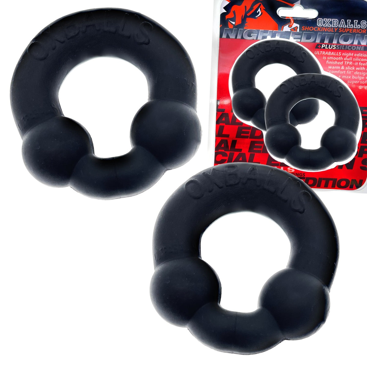 OXBALLS Ultraballs Cockring, 2 pack | Night Edition - Haus of Montagu