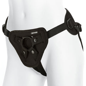 VAC-U-LOCK Supreme Harness With Vibrating Plug Black